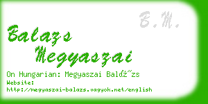 balazs megyaszai business card